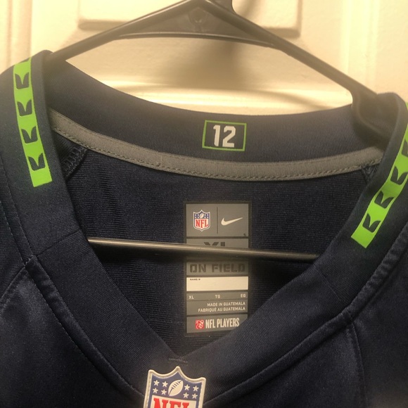 Nike Onfield NFL Seattle Seahawks #3 Wilson Men’s Blue Silver Jersey Size XL - Picture 11 of 11